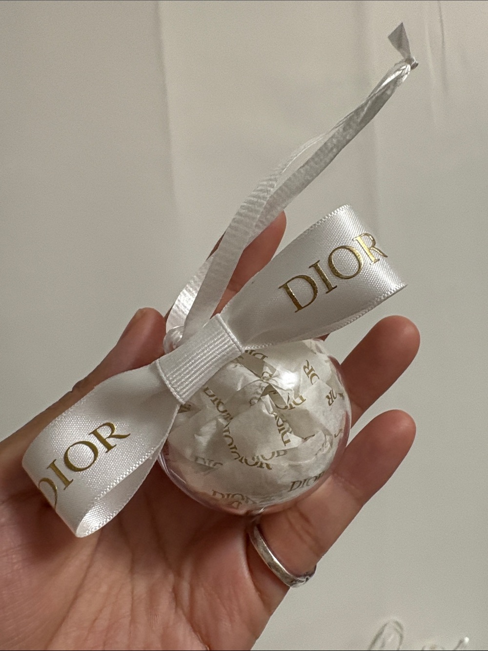 Dior Christmas Ornaments - Set of 5 mixed sizes plastic ornaments - Picture 3 of 5